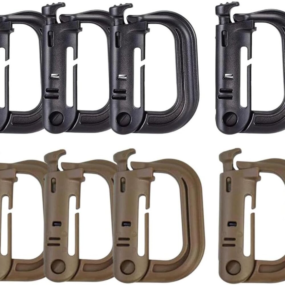 High Quality D-Shaped Tactical Carabiner Climbing Hiking(6 Pack)